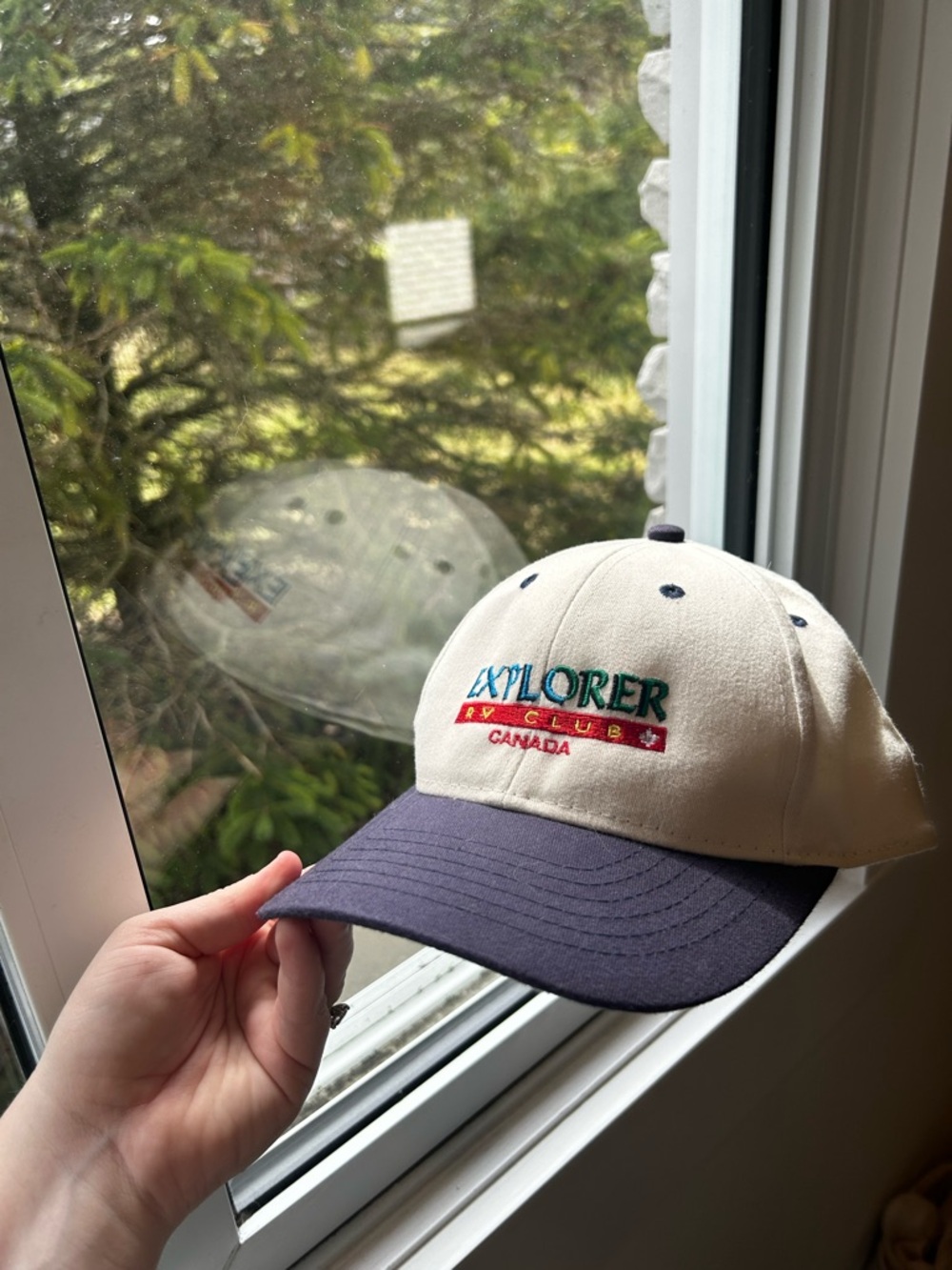 Vintage 90s Explorer RV Club Canada Embroidered Baseball Cap 100% Cotton NWOT - Picture 5 of 6